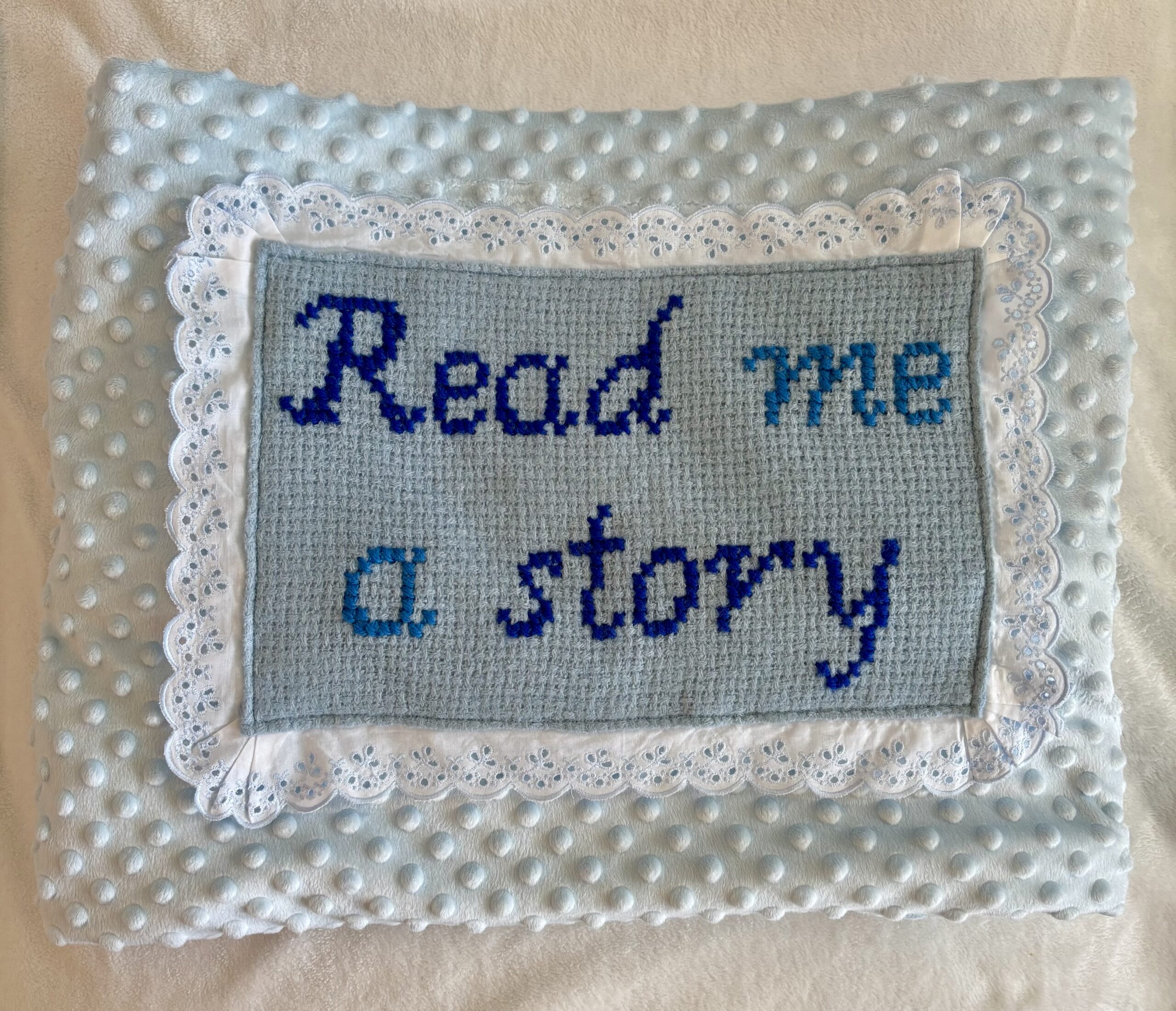 Fall/Winter Handmade Blanket - Blue - Image 3