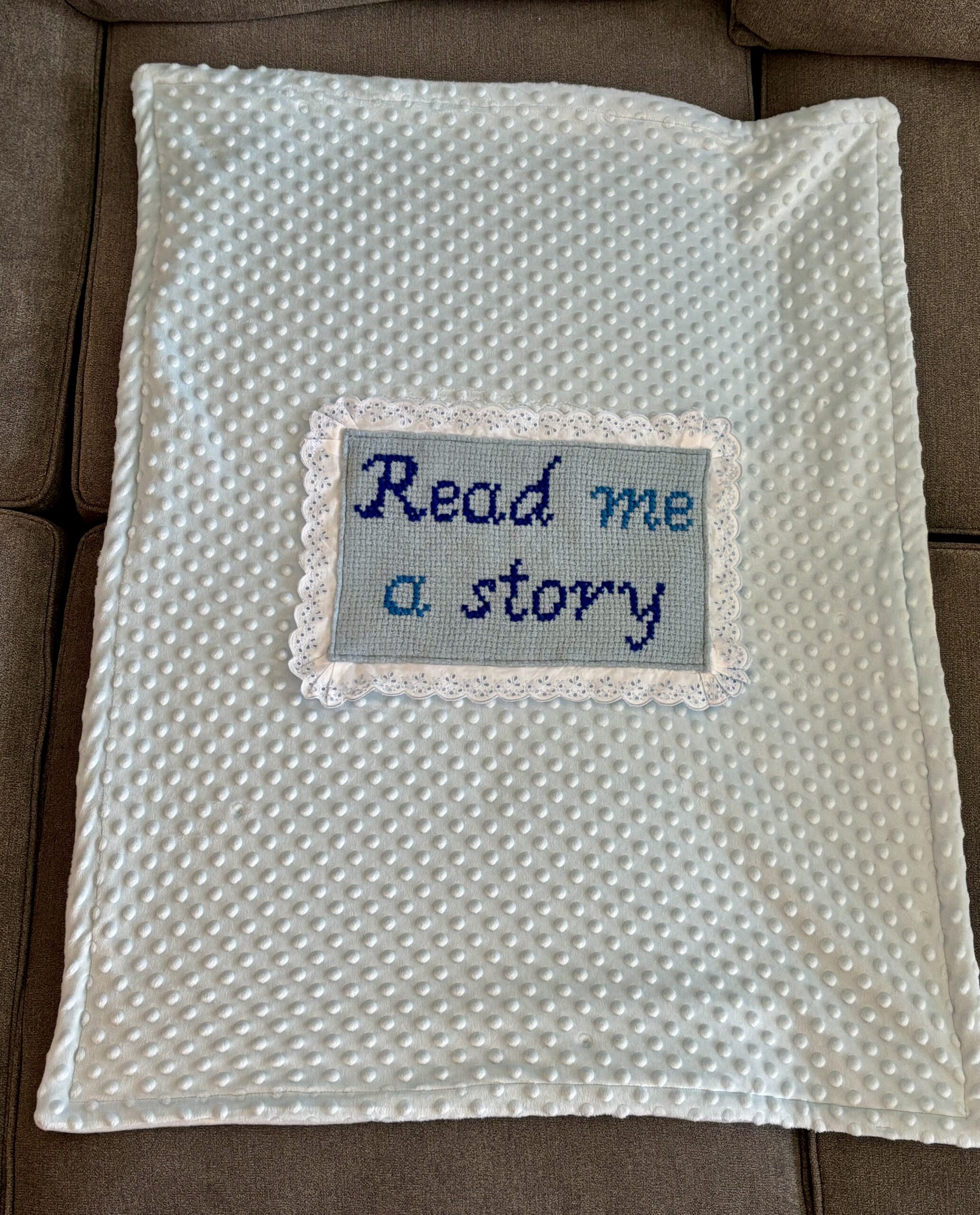 Fall/Winter Handmade Blanket - Blue - Image 2